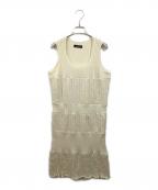 tricot COMME des GARCONSトリココムデギャルソン）の古着「ノースリーブニットワンピース」｜アイボリー