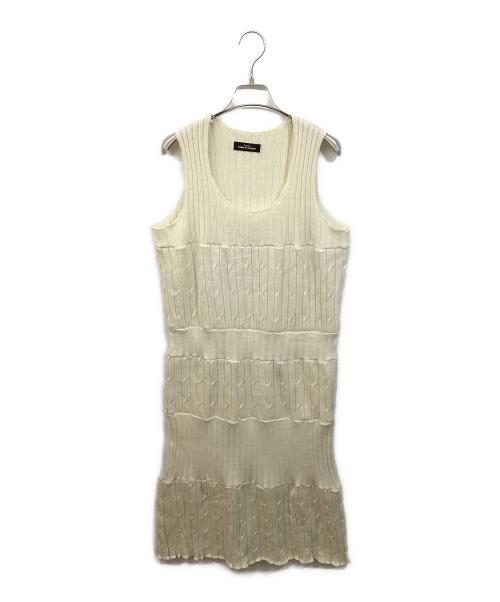 tricot COMME des GARCONS（トリココムデギャルソン）tricot COMME des GARCONS (トリココムデギャルソン) ノースリーブニットワンピース アイボリー サイズ:サイズ表記なしの古着・服飾アイテム