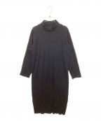 Y'sワイズ）の古着「タートルネックニットワンピース」｜ブラック