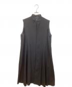 Y'sワイズ）の古着「ノースリーブジップワンピース」｜ブラック