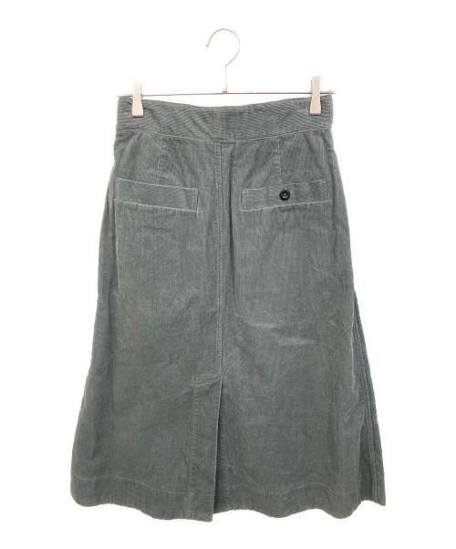 MHL（エムエイチエル）MHL (エムエイチエル) DRY COTTON NEEDLECORD SKIRT グレー サイズ:SIZE 1の古着・服飾アイテム