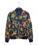 POLO RALPH LAURENポロ・ラルフローレン）の古着「フラワーナイロンボンバージャケット」｜ネイビー
