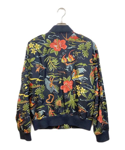 POLO RALPH LAUREN（ポロ・ラルフローレン）POLO RALPH LAUREN (ポロ・ラルフローレン) フラワーナイロンボンバージャケット ネイビー サイズ:Lの古着・服飾アイテム