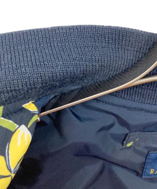 POLO RALPH LAUREN（ポロ・ラルフローレン）POLO RALPH LAUREN (ポロ・ラルフローレン) フラワーナイロンボンバージャケット ネイビー サイズ:Lの古着・服飾アイテム