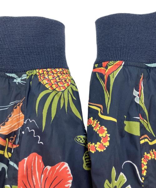 POLO RALPH LAUREN（ポロ・ラルフローレン）POLO RALPH LAUREN (ポロ・ラルフローレン) フラワーナイロンボンバージャケット ネイビー サイズ:Lの古着・服飾アイテム