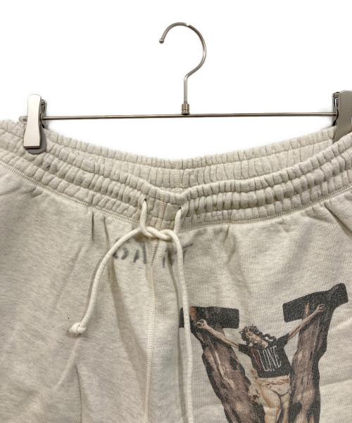 SAINT MICHAEL（セントマイケル）SAINT MICHAEL (セントマイケル) VLONE (ヴィーロン) SWEAT SHORTS アイボリー サイズ:Lの古着・服飾アイテム