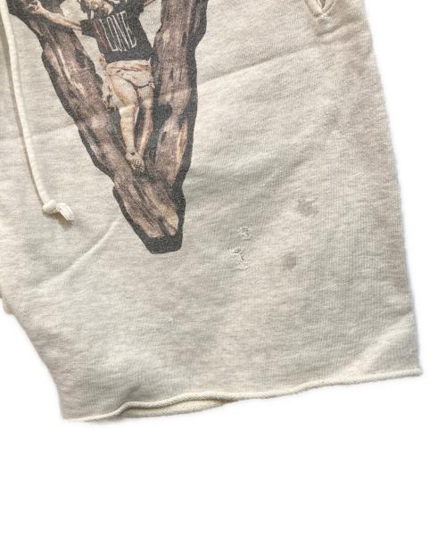 SAINT MICHAEL（セントマイケル）SAINT MICHAEL (セントマイケル) VLONE (ヴィーロン) SWEAT SHORTS アイボリー サイズ:Lの古着・服飾アイテム
