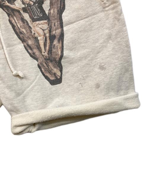 SAINT MICHAEL（セントマイケル）SAINT MICHAEL (セントマイケル) VLONE (ヴィーロン) SWEAT SHORTS アイボリー サイズ:Lの古着・服飾アイテム