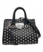 JIMMY CHOOジミーチュウ）の古着「スタッズ2WAYショルダーバッグ」｜ブラック