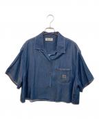 MIU MIUミュウミュウ）の古着「デニムショートシャツ」｜インディゴ