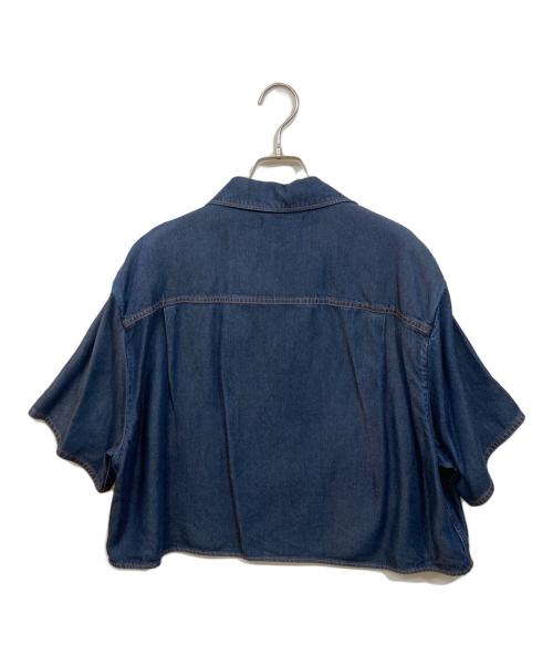 MIU MIU（ミュウミュウ）MIU MIU (ミュウミュウ) デニムショートシャツ インディゴ サイズ:36の古着・服飾アイテム