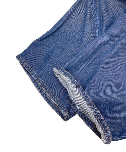 MIU MIU（ミュウミュウ）MIU MIU (ミュウミュウ) デニムショートシャツ インディゴ サイズ:36の古着・服飾アイテム