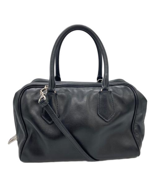 PRADA（プラダ）PRADA (プラダ) インサイド2WAYショルダーバッグ ブラックの古着・服飾アイテム