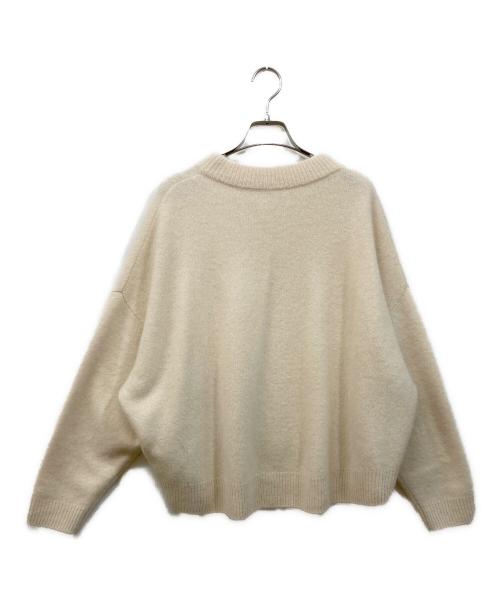 ELENDEEK（エレンディーク）ELENDEEK (エレンディーク) FOX WOOL ASYMMETRY KT アイボリー サイズ:Freeの古着・服飾アイテム