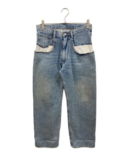 Maison Margiela（メゾンマルジェラ）Maison Margiela (メゾンマルジェラ) コントラストポケット ストレートデニムパンツ ブルー サイズ:40の古着・服飾アイテム