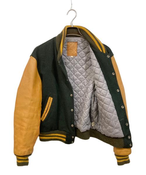 Golden Bear（ゴールデンベア）Golden Bear (ゴールデンベア) スタジャン グリーン×ブラウン サイズ:Lの古着・服飾アイテム