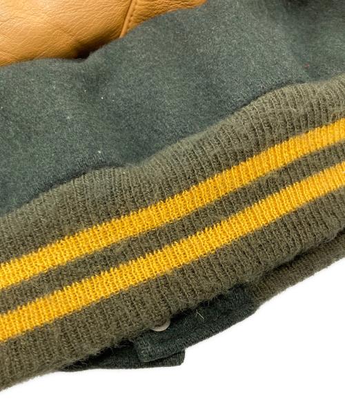 Golden Bear（ゴールデンベア）Golden Bear (ゴールデンベア) スタジャン グリーン×ブラウン サイズ:Lの古着・服飾アイテム