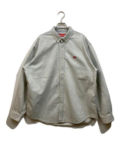 SUPREME（シュプリーム）SUPREME (シュプリーム) Small Box Shirt Washed Blueスモール ボックスロゴ デニムシャツ ウォッシュドブルー デニム シャツ インディゴ サイズ:SIZE Lの古着・服飾アイテム