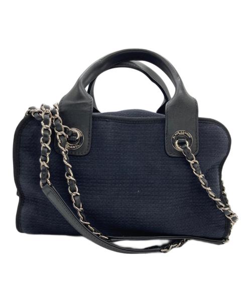 CHANEL（シャネル）CHANEL (シャネル) ドーヴィルボーリングバッグ ブラックの古着・服飾アイテム