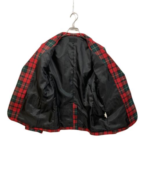 666（666）666 (666) チェックブレザージャケットセットアップ レッド サイズ:	SIZE Lの古着・服飾アイテム