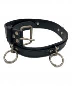 666666）の古着「MyWayMan Sid Ring Belt」｜ブラック