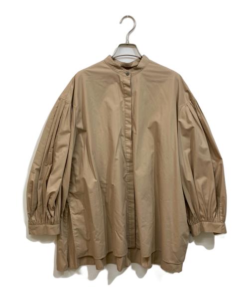 LE PHIL（ル フィル）LE PHIL (ル フィル) ライトタイプライターギャザーブラウス ベージュ サイズ:SIZE Freeの古着・服飾アイテム