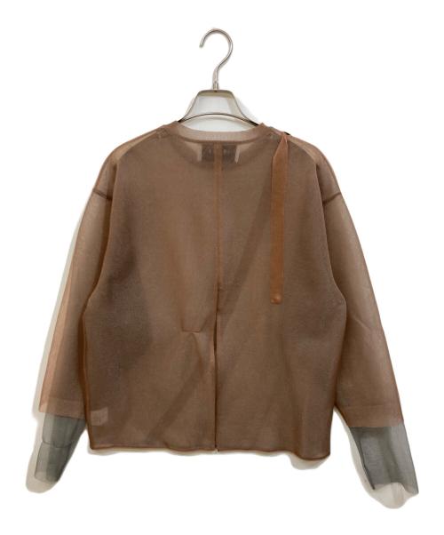 IRENE（アイレネ）IRENE (アイレネ) トランスペアレントニット ブラウン サイズ:	SIZE 36の古着・服飾アイテム
