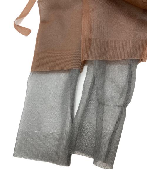 IRENE（アイレネ）IRENE (アイレネ) トランスペアレントニット ブラウン サイズ:	SIZE 36の古着・服飾アイテム