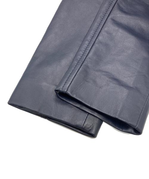 MAX&Co.（マックスアンドコー）MAX&Co. (マックスアンドコー) ラムレザージャケット ネイビー サイズ:	SIZE 40の古着・服飾アイテム