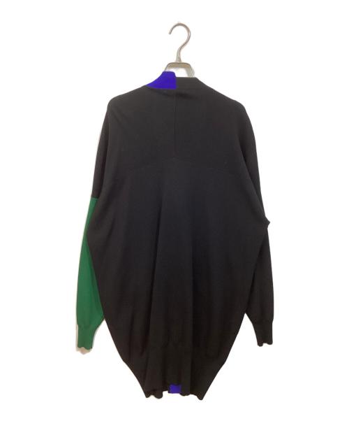 UN3D.（アンスリード）UN3D. (アンスリード) バイカラーオーバーカーディガン ブラック サイズ:SIZE Freeの古着・服飾アイテム