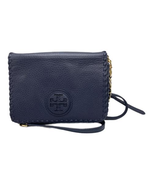 TORY BURCH（トリーバーチ）TORY BURCH (トリーバーチ) マリオンチェーンショルダーバッグ ネイビーの古着・服飾アイテム