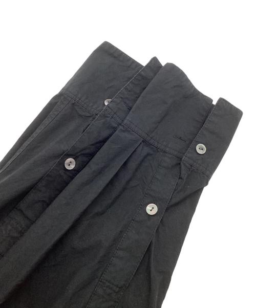 styling/ kei shirahata（スタイリング / ケイ シラハタ）styling/ kei shirahata (スタイリング / ケイ シラハタ) コーデュラ混シャツワンピース ブラック サイズ:SIZE 1の古着・服飾アイテム