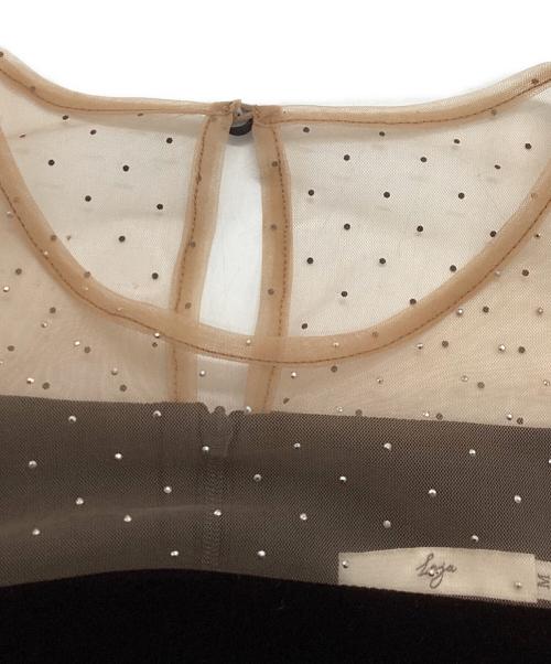 LeJa（レジャ）LeJa (レジャ) 2WAYリボンビスチェドットストーンベロアIラインドレス ブラック サイズ:SIZE Mの古着・服飾アイテム