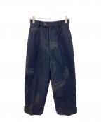 BEARDSLEYビアズリー）の古着「ウールパンツ」｜ネイビー