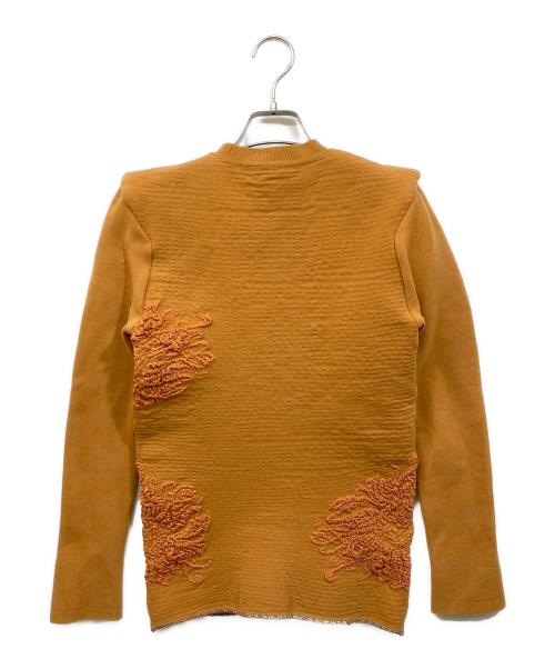 TOGA ARCHIVES（トーガアーカイブス）TOGA ARCHIVES (トーガアーカイブス) Lame jacquard knit top オレンジ サイズ:36の古着・服飾アイテム