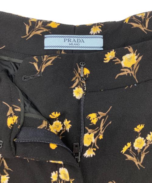 PRADA（プラダ）PRADA (プラダ) 花柄イージーパンツ ブラック サイズ:40の古着・服飾アイテム