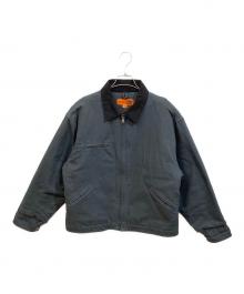 corner stone（コーナー ストーン）の古着「ダッククロスワークジャケット」｜チャコールグレー
