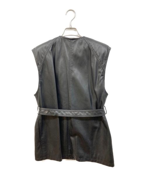 Ameri（アメリ）Ameri (アメリ) フェイクレザーベスト ブラック サイズ:Freeの古着・服飾アイテム
