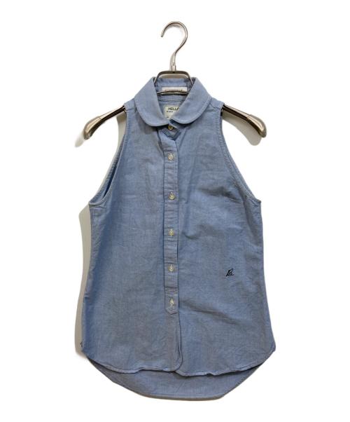 MADISON BLUE（マディソンブルー）MADISON BLUE (マディソンブルー) ラウンドカラーノースリーブシャツ ネイビー サイズ:SIZE 00の古着・服飾アイテム