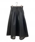 ELENDEEKエレンディーク）の古着「メッシュボンディングフレアスカート」｜ブラック