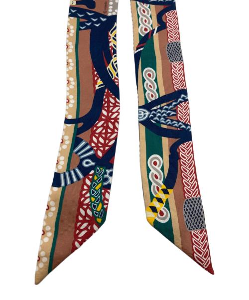 HERMES（エルメス）HERMES (エルメス) ツイリースカーフ ブラウンの古着・服飾アイテム