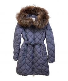 TATRAS（タトラス）の古着「キルティングラクーンファー付きロングダウンコート」｜ネイビー