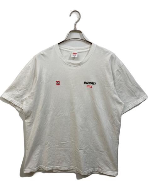 SUPREME（シュプリーム）SUPREME (シュプリーム) DUCATI (ドゥカティ) Ducati Logos Tee ホワイト サイズ:	SIZE XLの古着・服飾アイテム