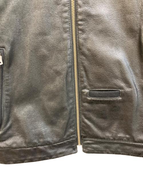 R.NEWBOLD（アールニューボールド）R.NEWBOLD (アールニューボールド) カウレザージャケット ブラック サイズ:Mの古着・服飾アイテム