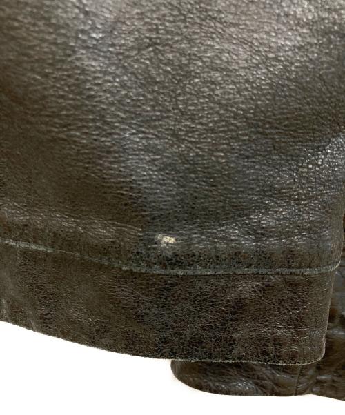 R.NEWBOLD（アールニューボールド）R.NEWBOLD (アールニューボールド) カウレザージャケット ブラック サイズ:Mの古着・服飾アイテム