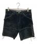 SASQUATCHfabrix.（サスクワッチファブリックス）の古着「スウェードレザーハーフパンツ」｜ブラック