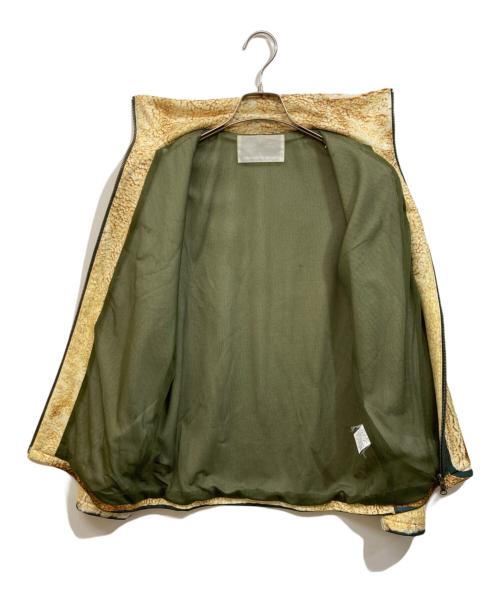 TALKING ABOUT THE ABSTRACTION（トーキング アバウト ジ アブストラクション）TALKING ABOUT THE ABSTRACTION (トーキング アバウト ジ アブストラクション) フリース転写ジャケット イエロー サイズ:Lの古着・服飾アイテム