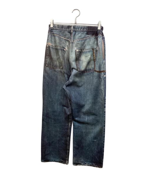 TALKING ABOUT THE ABSTRACTION（トーキング アバウト ジ アブストラクション）TALKING ABOUT THE ABSTRACTION (トーキング アバウト ジ アブストラクション) デニム転写スウェットパンツ インディゴ サイズ:Mの古着・服飾アイテム