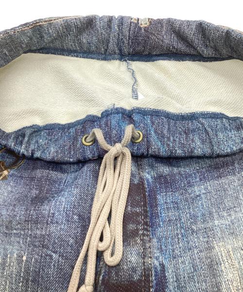 TALKING ABOUT THE ABSTRACTION（トーキング アバウト ジ アブストラクション）TALKING ABOUT THE ABSTRACTION (トーキング アバウト ジ アブストラクション) デニム転写スウェットパンツ インディゴ サイズ:Mの古着・服飾アイテム