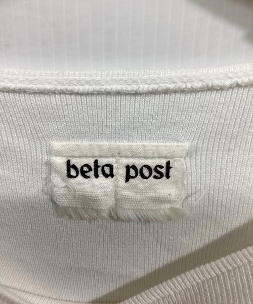 beta post（ベータポスト）beta post (ベータポスト) STRAW STRIPE BASQUE SHIRT ホワイト サイズ:	SIZE 3の古着・服飾アイテム